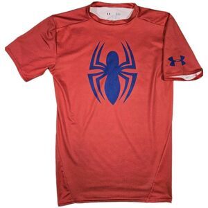 Mens Under Armour Marvel Ultimate Spiderman Compression Shirt Red Mens Large